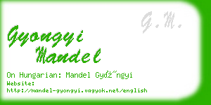 gyongyi mandel business card